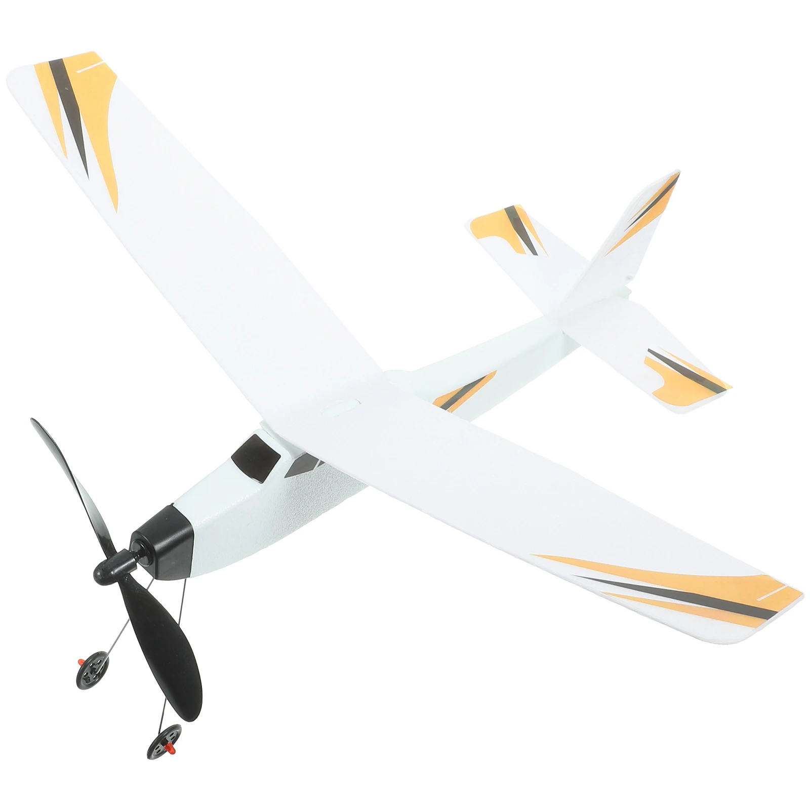 

Rubber Band Powered Airplane Model Toys Small Kids Educational Playthings Orange Foam DIY Assembly Flying Glider Toy Outdoor