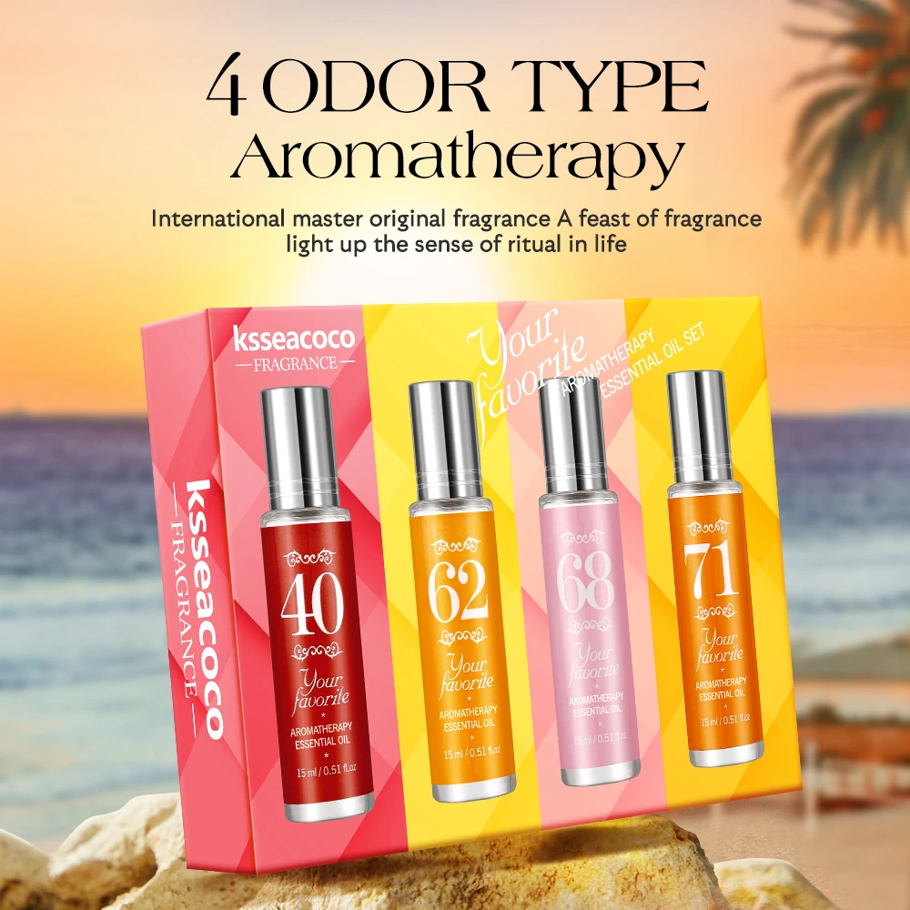 مجموعة عطور صغيرة محمولة، 4 علبة هدايا عطور، تصميم قابل للطي، عطر رقيق، هدية رائعة 0.51 أونصة سائلة لكل منها (قطعة واحدة) #3