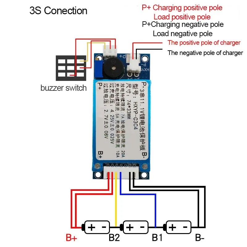 Heltec 3S 4S 7A 12V 16V Защитная плата 3,7 V 18650 литиевая батарея с контролем температуры