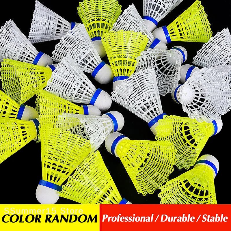 【R】1PCS Badminton Ball Plastic Badminton Ball Durable Yellow White Student Nylon Badminton Ball Durable