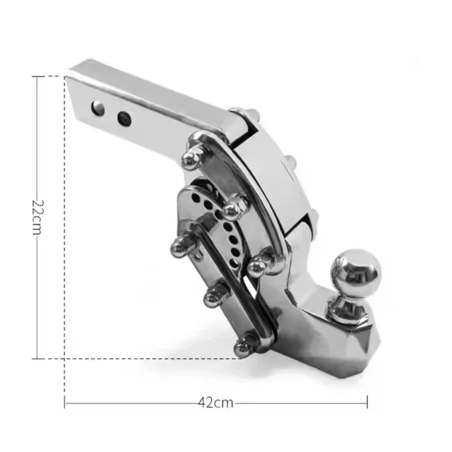 調整可能な10cmステンレス鋼カーフック、牽引用ボールロック付き調整可能なトレーラーヒッチマウント、アームトラクションコネクター