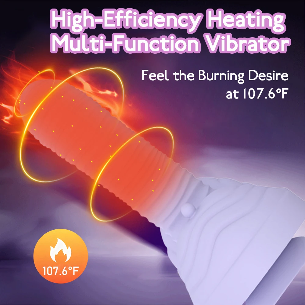 10in1 Powerful Vibrating Dildo Vibrator with Remote Control Vagina Heating G Spot Anal Dual Stimulator Women Masturbator Sex Toy