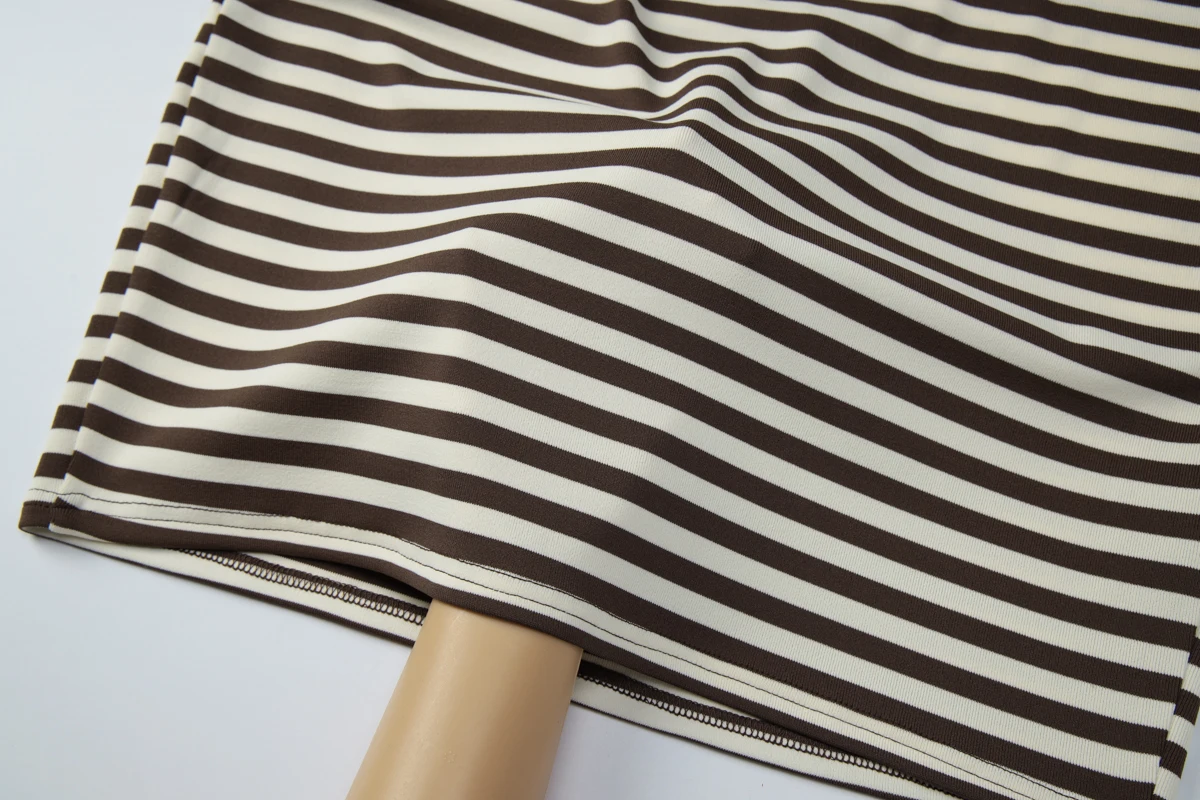 Hugcitar Neckholder-Kleid mit Streifenmuster, rückenfrei, sexy, figurbetont, Mini-Kleid, Damenmode, Strandkleid, Urlaub, Party, Sommerkleid, Großhandel – Detail 9