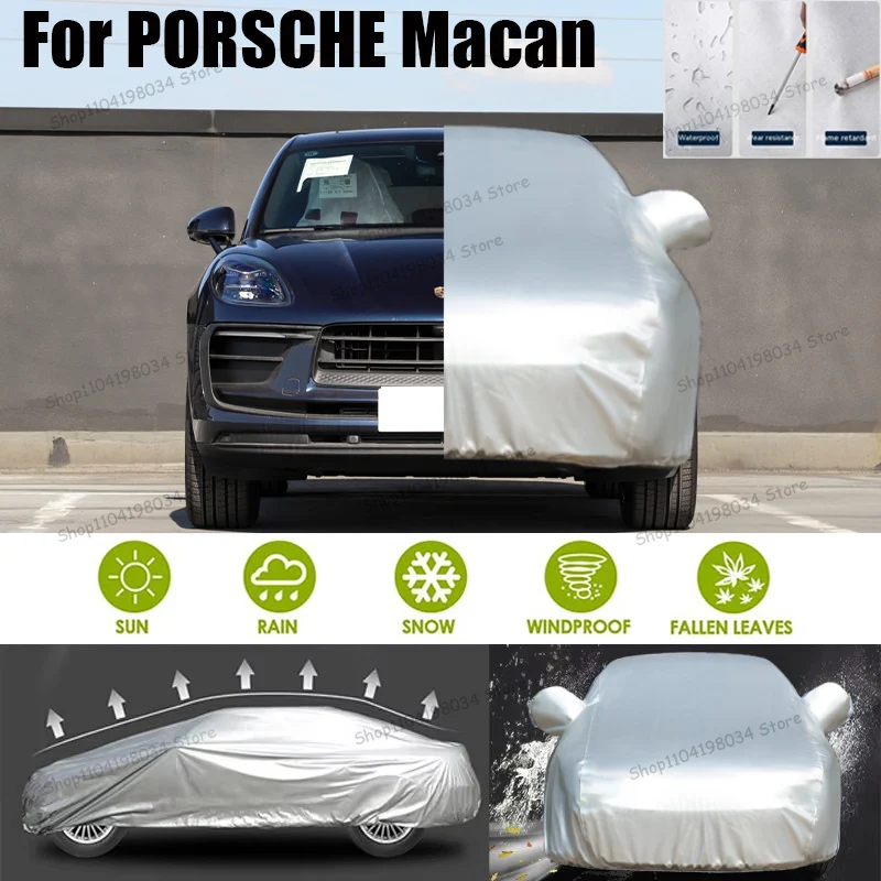 

For PORSCHE Macan Auto Anti snow Anti dust Sunscreen Anti-uv Anti peeling paint And Anti Rainwater 210t car cover Car cover