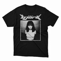 Bjork Shirt Vintage Unisex Logo Tee Fashion Top tee T Shirt Short Sleeve Cotton Men's Crew Neck Printed Tee