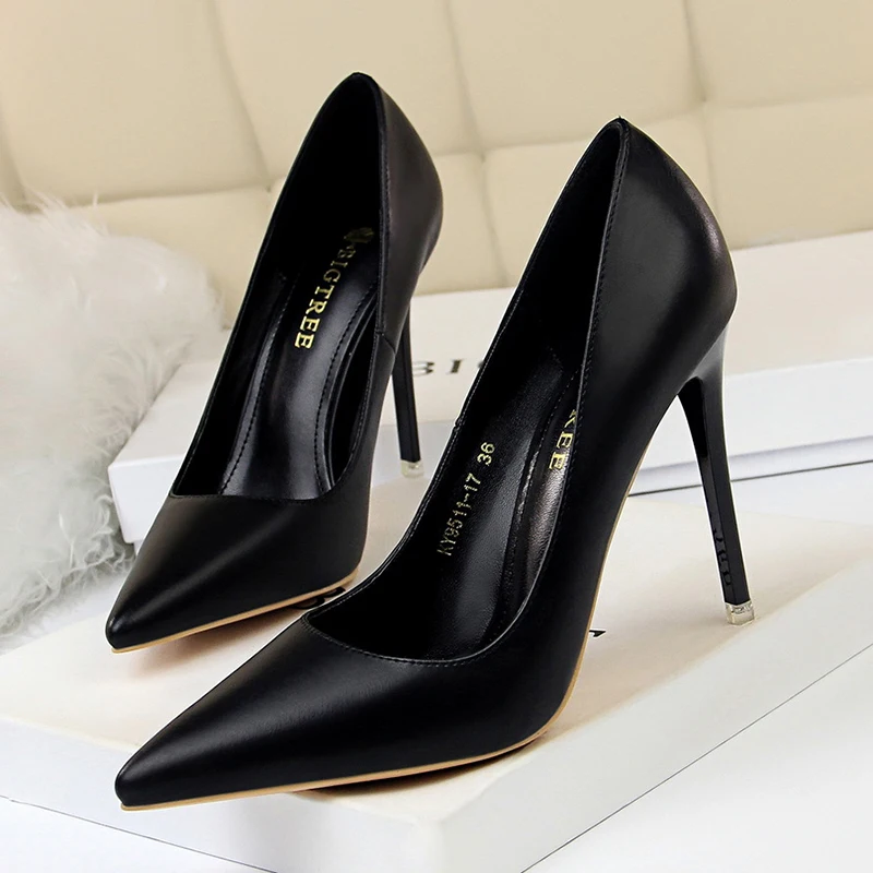 Shoe Women Pumps Fashion High Heels Shoe Black Pink White Shoes Women Wedding Shoes Ladies Stiletto Women Heels 2023