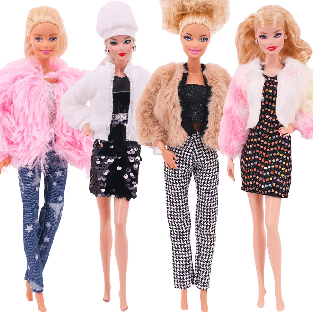 4/5Pcs Doll Clothes Daily Wear Casual Outfits Dress Overcoat Pants Skirts Outfit Clothes For 30cm Doll&1/6 BJD Doll Accessories