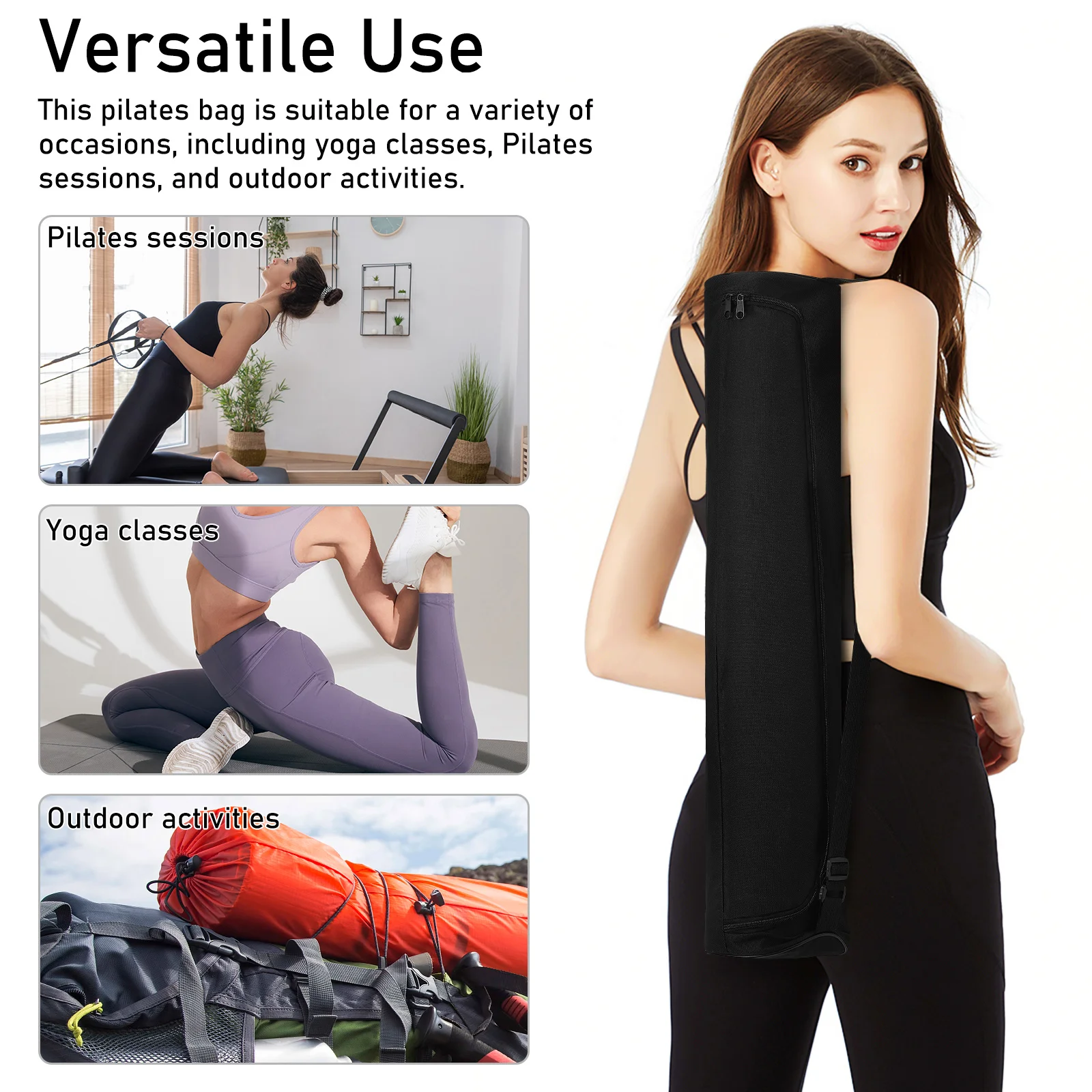 

Yoga Large Capacity Oxford Fabric Moisture Proof Lightweight Yoga Mat Carrier for Women