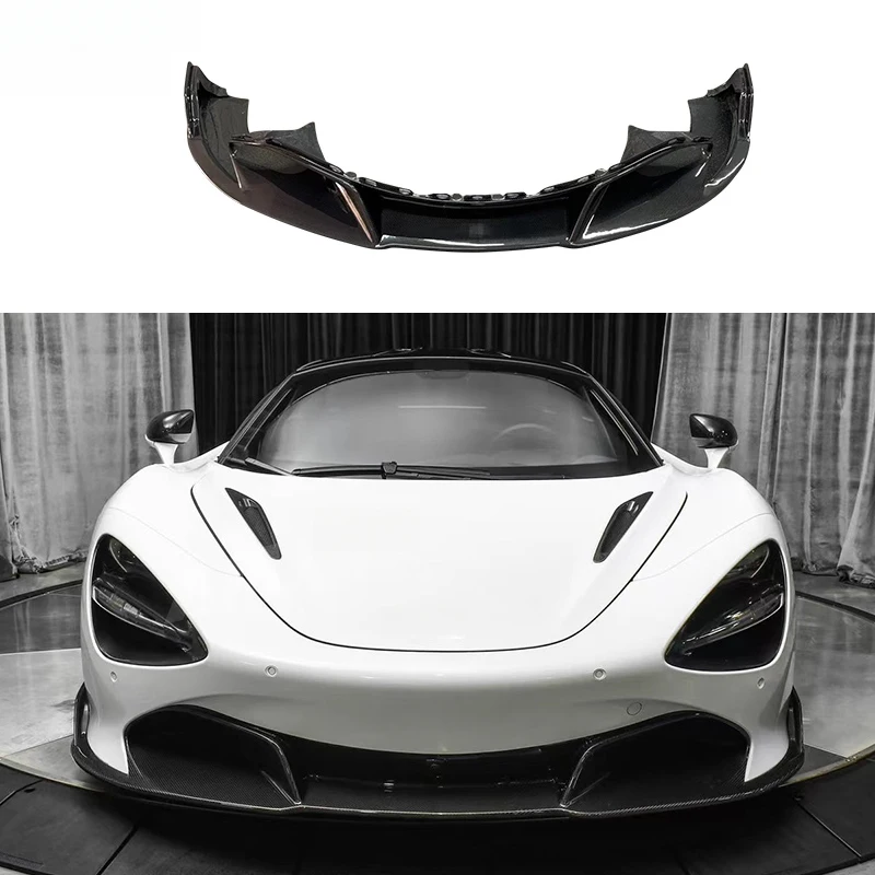 

Premium Car AccessoriesDry Carbon FiberVorsFront lip body kit bumper lip splitter McLaren720SExcellent spoiler Durable