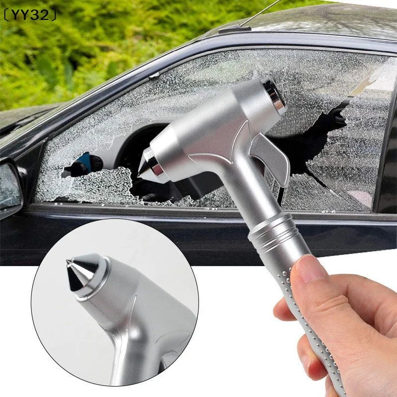 Martillo de seguridad para coche, rompeventanas de coche, martillo de emergencia con cortador de cinturón de seguridad para rescate en automóvil, martillo salvavidas〔YY32〕