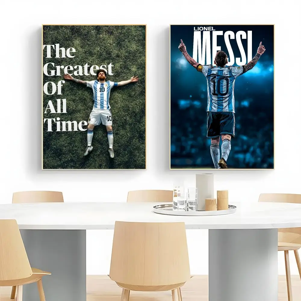 athlete football M-Messi Poster Wall Art Print Decorative Mural Home Decor Gift Unframed