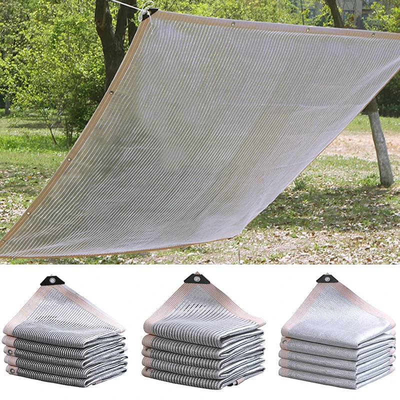 

55%~99% Shade Rate Aluminum Foil Sunshade Net Garden Succulent Plants Reflective Sun Shelter Anti-UV Car Shed Outdoor Awning