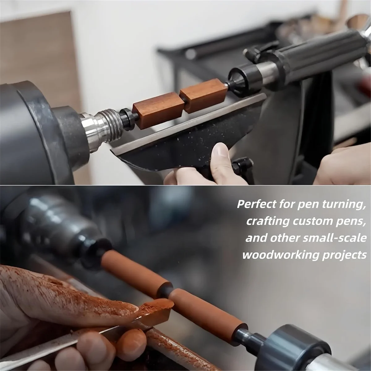 SEMOIC 2MT قلم تحول مغزل ، لوازم أدوات صنع القلم من الفولاذ المقاوم للصدأ ، أداة تحول النجارة ملحقات مخرطة النجارة