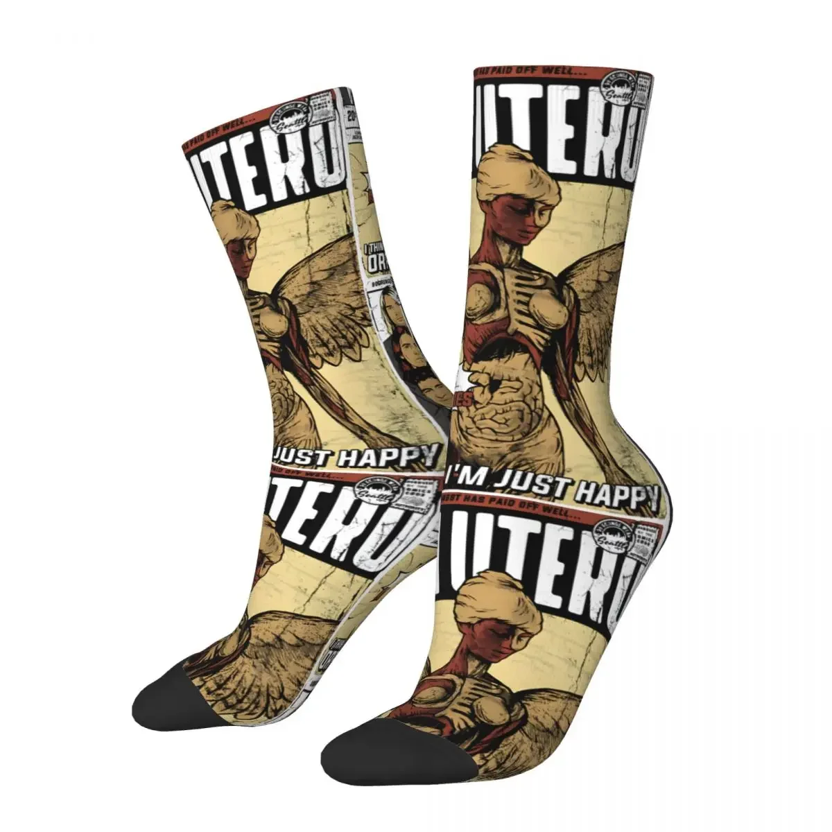 

Crazy compression In Utero '93 Sock for Men Harajuku Utero Quality Pattern Crew Sock Casual