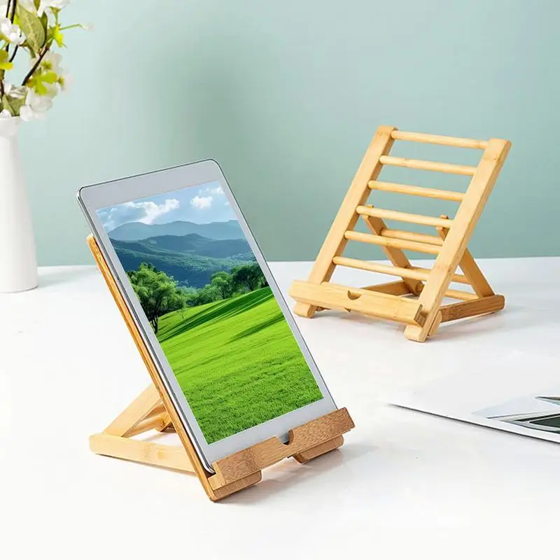 Portable Tablet Stand Folding Tablet Desk Stand Reading Rest Holder Kitchen Cookbook Stand Desktop Cell Phone Stand For Surfaces