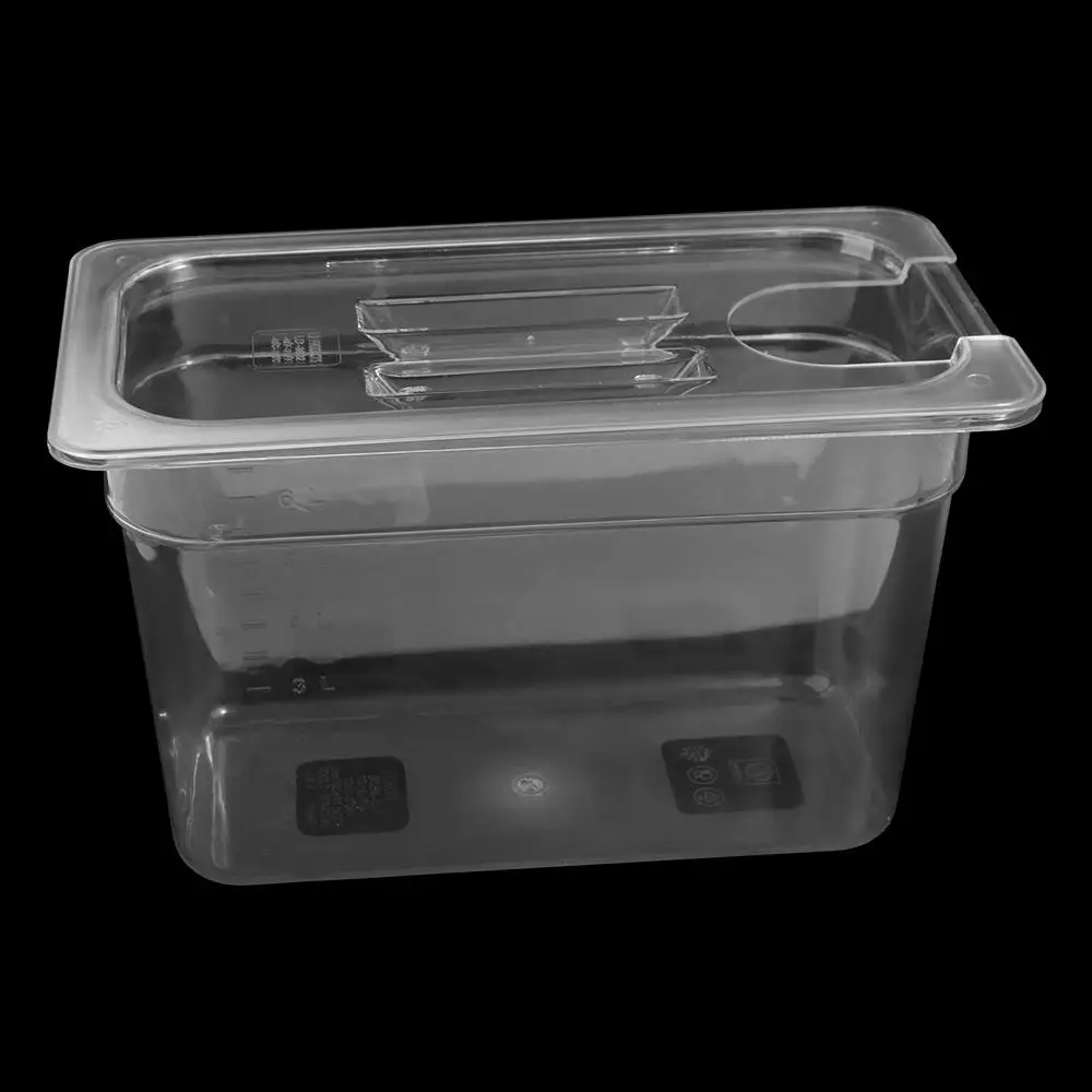 

6L Sous Vide Cooker Container Transparent Food Grade Material Vacuum Tank with Lid Sound Insulation Bathtub
