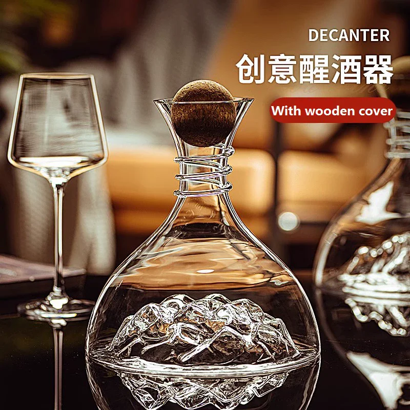 

1800ML Red Wine Decanter Crystal Glass Reds Wines Whiskey Wines Wine Quick Waterfall Iceberg Dispenser Red Wines Kettle