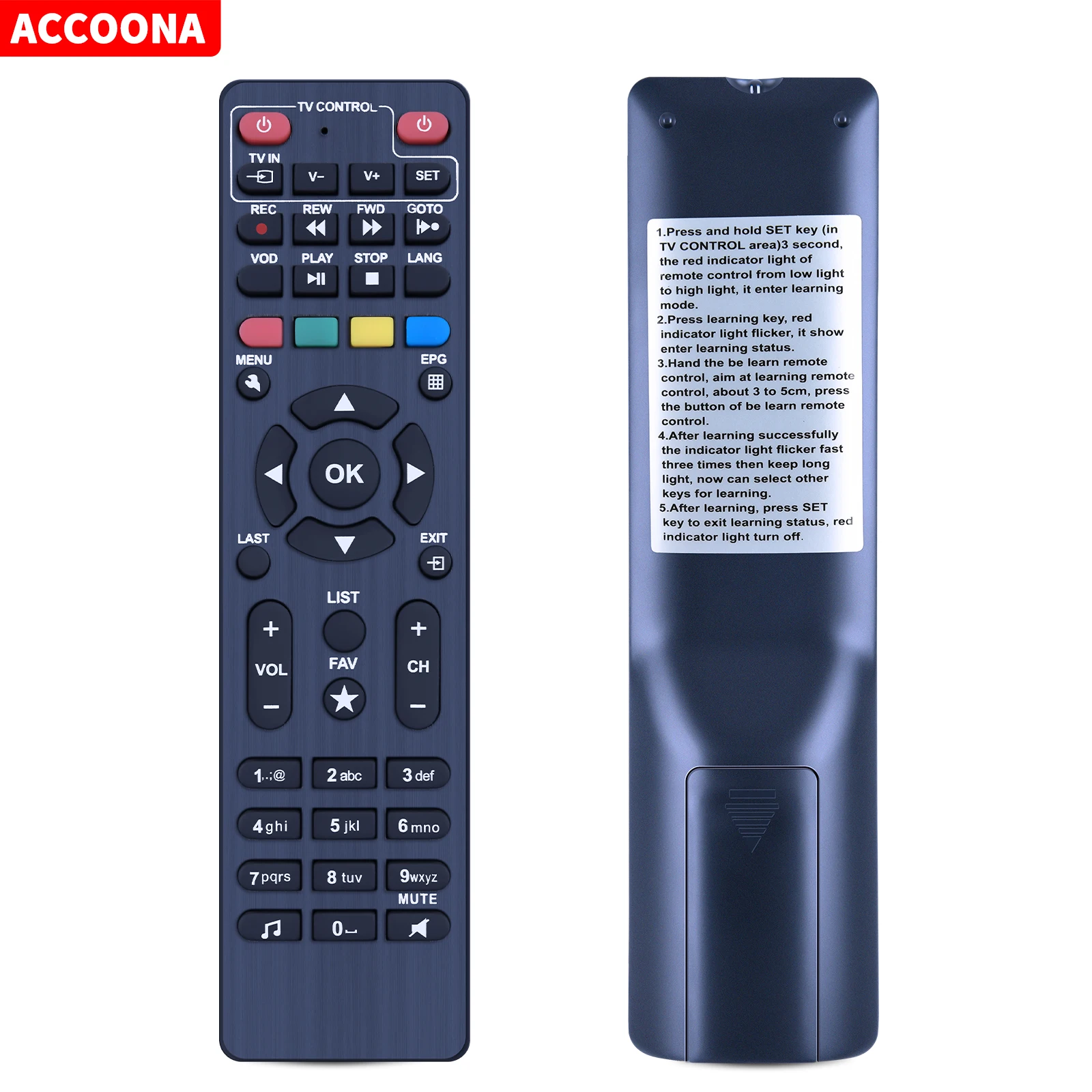 Пульт дистанционного управления для VK Digital, GTPL, TCCL HD Setup tv Box STB-1000 RR Пульт дистанционного управления для VK Digital, GTPL, TCCL HD Setup tv Box STB-1000 RR