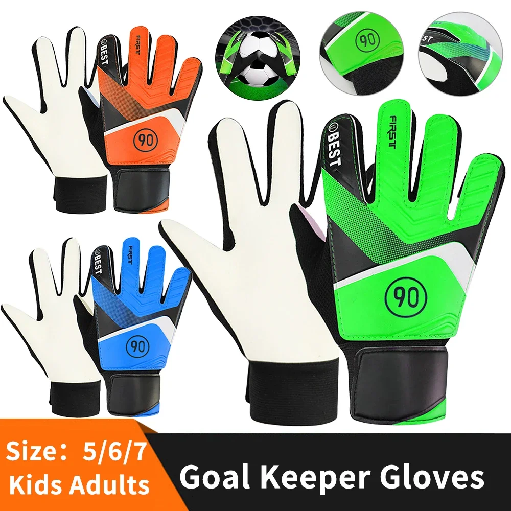 Anti-Slip Goal Keeper Gloves Latex Support Soccer Goalie Gloves  Full Finger Protection Waterproof Breathable Gloves Kids Adults