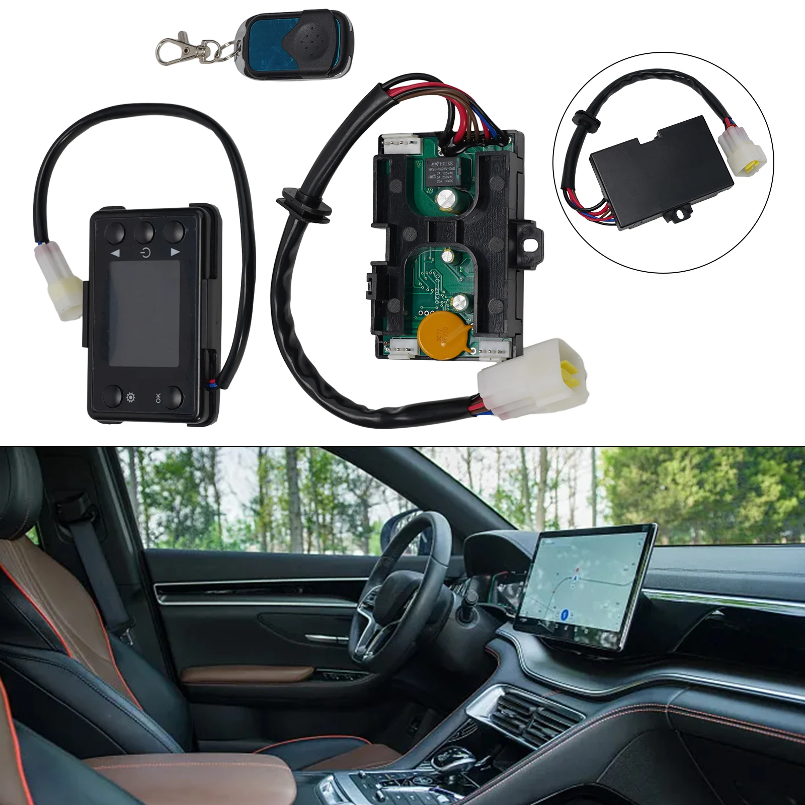 

1 шт. Автомобильный дизельный отопитель с дистанционным управлением, ЖК-монитором и материнской платой, 12В, автомобильные аксессуары