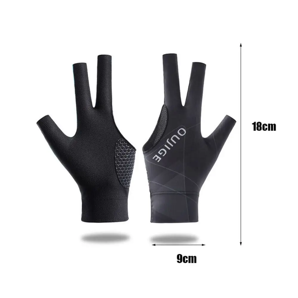 Anti-sweat Billiards Gloves Elasticity Non-slip 3 Fingers Billiard Glove Professional High Elastic Open 3 Fingers Gloves Woman