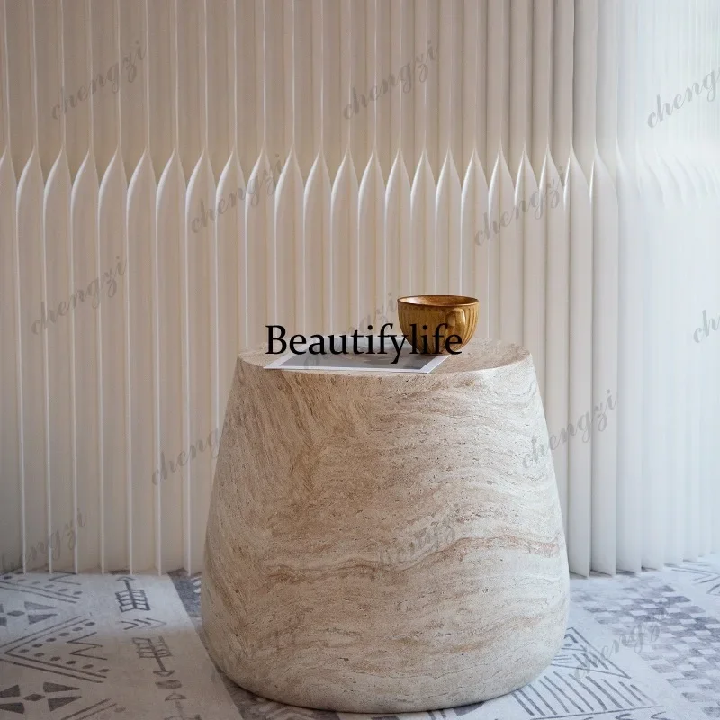 E153 medieval style imitation travertine edge few B & B hotel household small apartment simple coffee table balcony courtyard