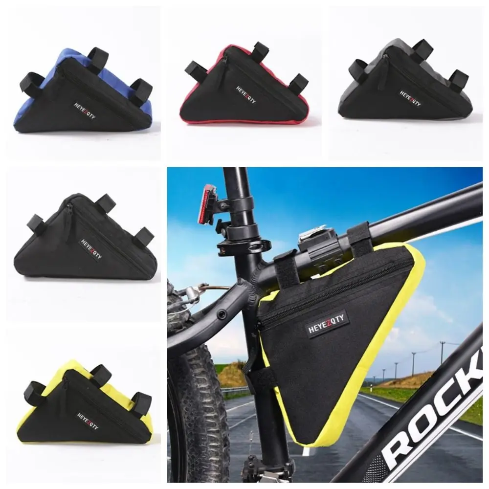 Polyester Bicycle Triangle Bag Storage Ultra-light Bike Beam Hanging Bag Large Capacity Durable Saddle Frame Pouch MTB Road Bike