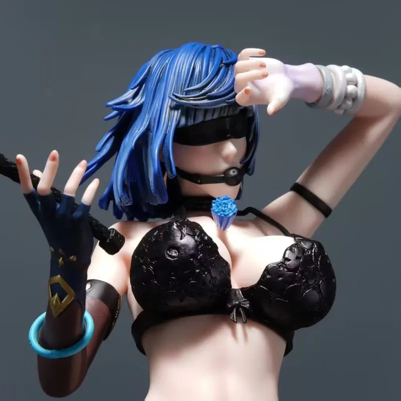 

‌Genshin Impact Yelan Gk Statue Queen Pose Anime Figure Changeable Head Resin Model Collectible Game Character Decor Standing Do