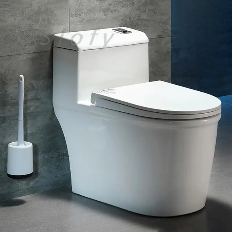 Toilet Modern White Toilet For Bathroom Ceramic Powerful Upflush With System Silent Toilet Set Lid For Basement Bathroom WC