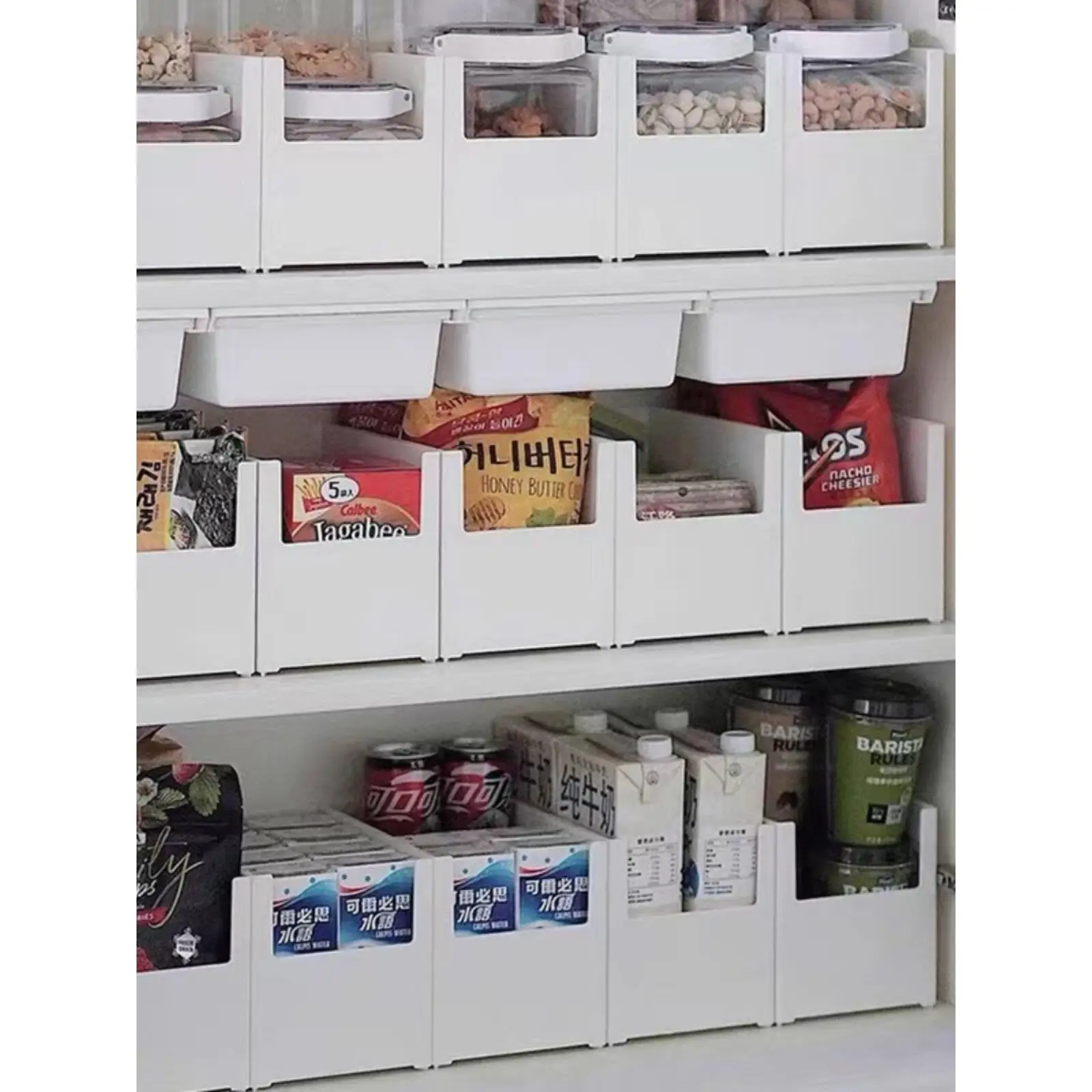 Caixa de Armazenamento em Ângulo Reto Estilo Japonês, Organizador de Armário de Cozinha, Cesto de Lixo Retangular para Uso Do...