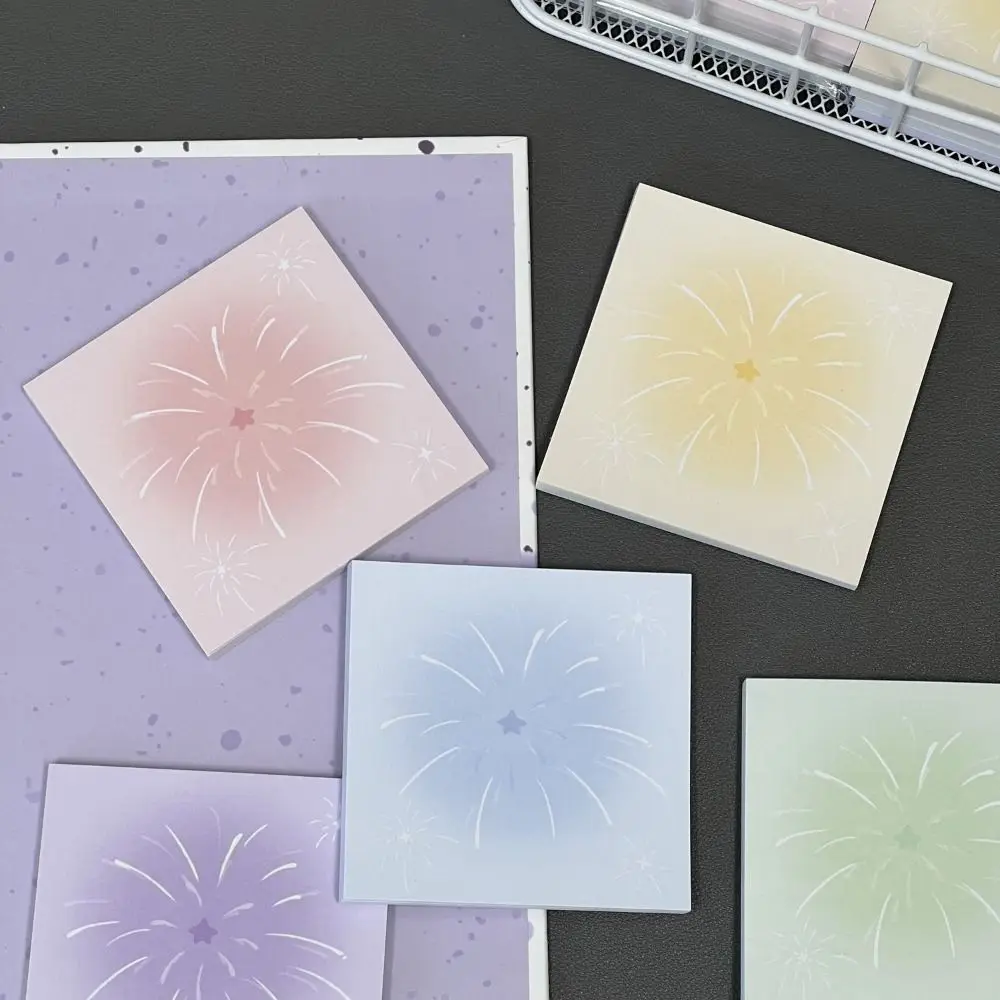 50Sheets/Set Creative Gradient Color Memo Pad Square Tearable Note Paper Non Adhesive Material Paper Stationery