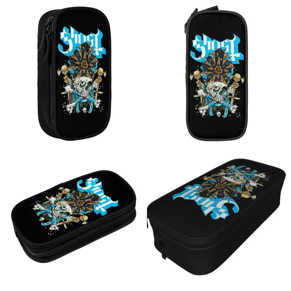 Heavy Metal Band Sweden Pencil Case Fun Ghost Pen Pencil Bags Student Big Capacity Students School Gifts Pencil Pouch