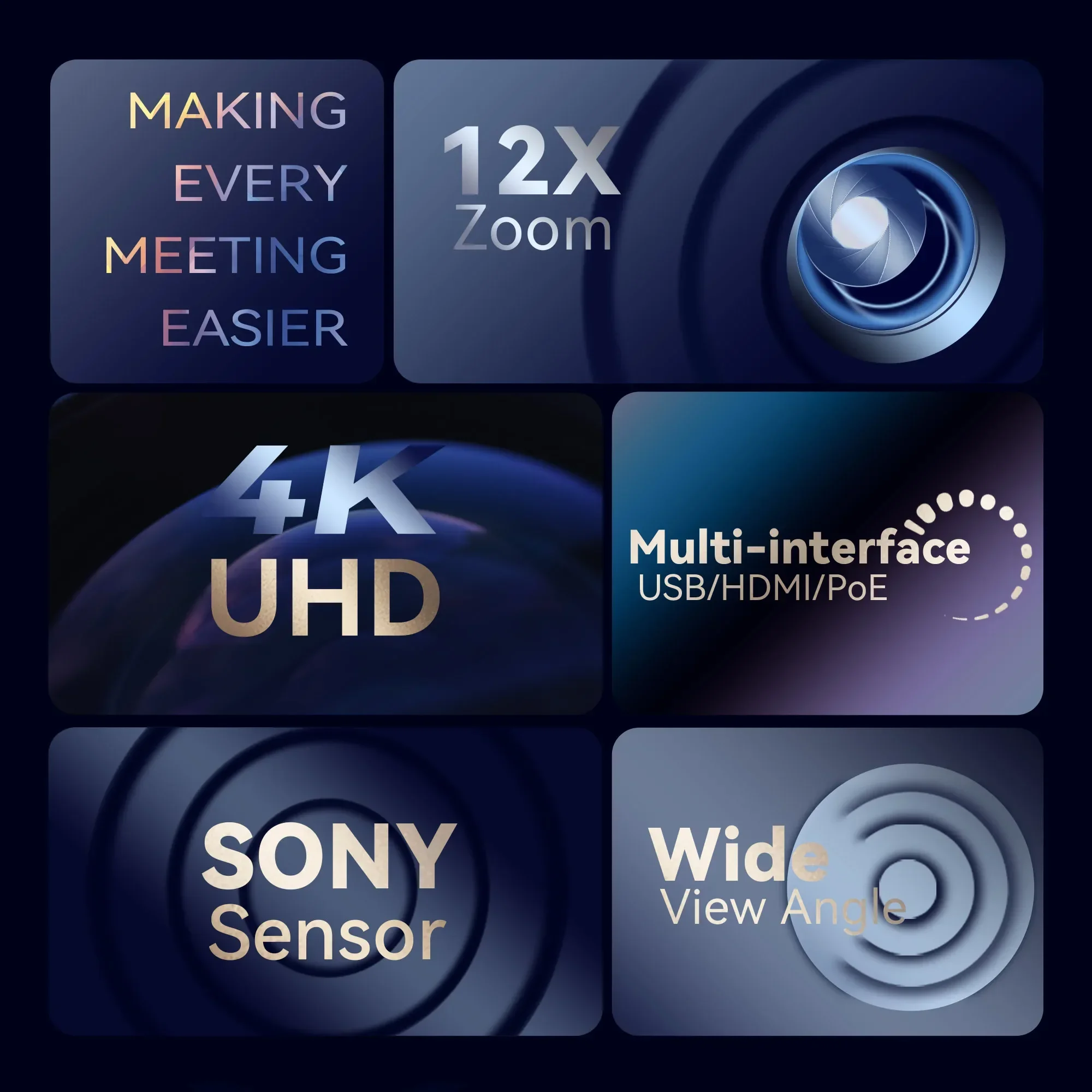 Système de caméra de vidéoconférence PTZ, 12X HD MI NDI LAN, diffusion USB, équipement pour Streaming en direct, qualité supérieure