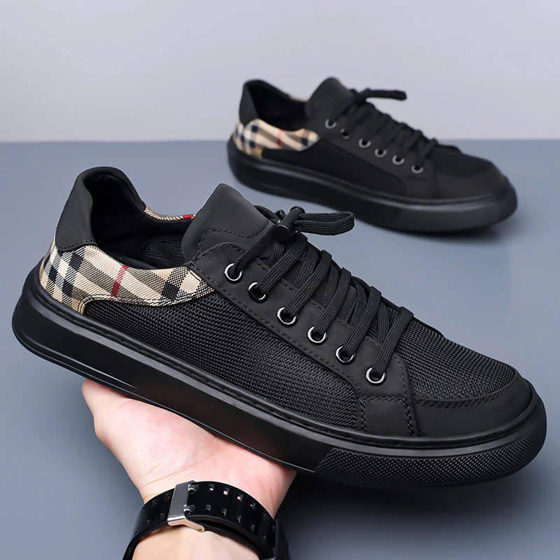 Scarpe da ginnastica vulcanizzate casual in denim americano High-Street blu lavato vintage - Top bassi estivi in tela traspirante con suola grossa