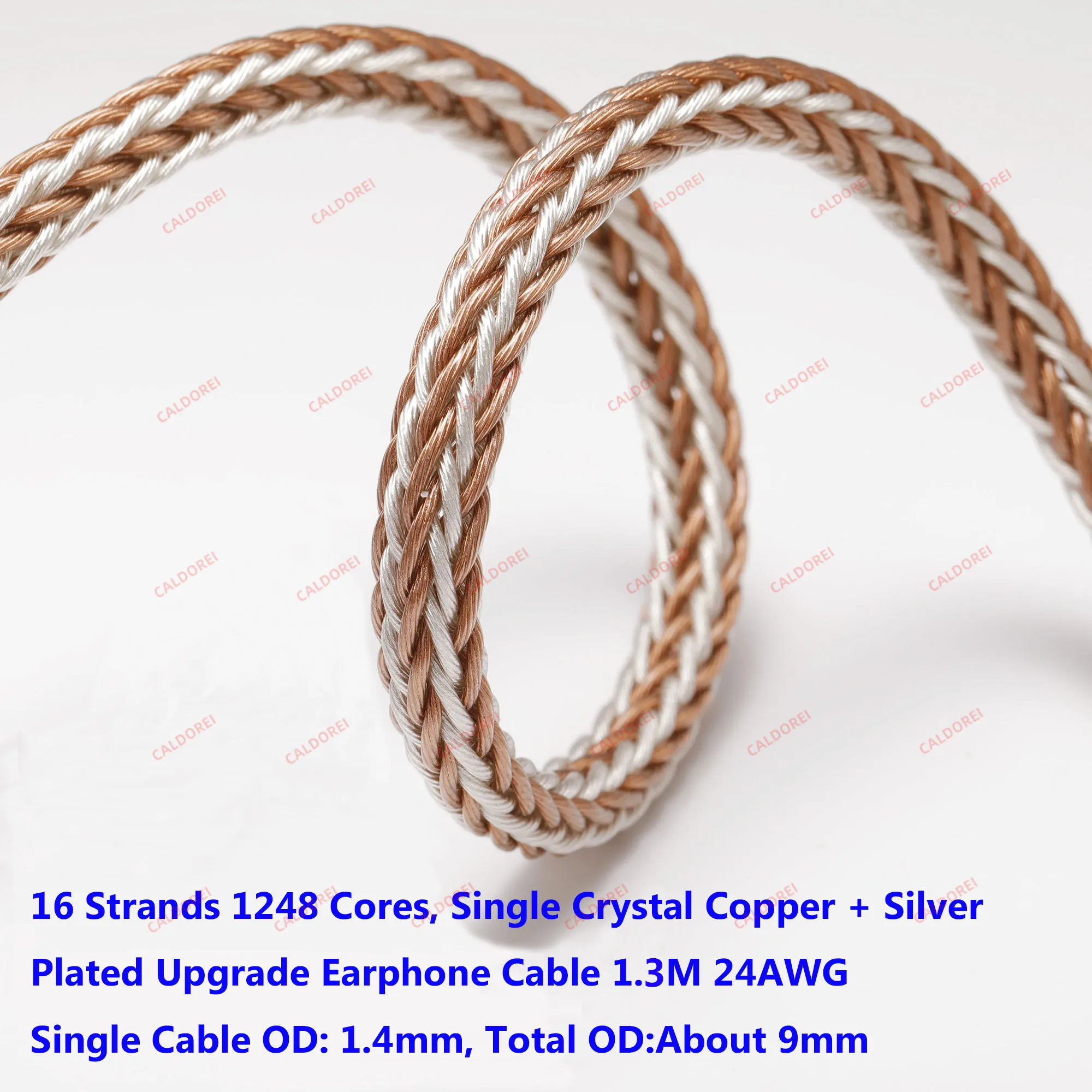 HIFI 16 Strands 1248Cores Single Crystal Copper + Silver Plated Upgrade Earphone Cable 4.4 3.5 2.5 6.35 mm 0.78 MMCX HD800 HD650