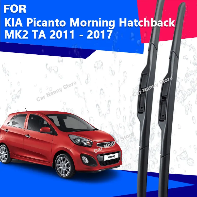 

Front Windshield Windscreen Blades for KIA Picanto Morning Hatchback MK2 TA 2011 - 2017 Car Wipers Rubber Strip Wiper Soft