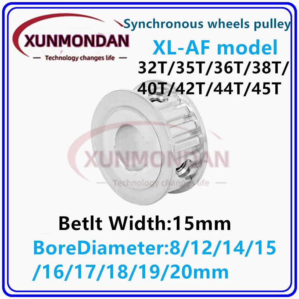 XL Timing Pulley AF Type 32T 35T 36T 38T 40T 42T 44T 45 Teeth Bore 8/10/12...20mm for 15mm Width Belt Used In Linear Pulley