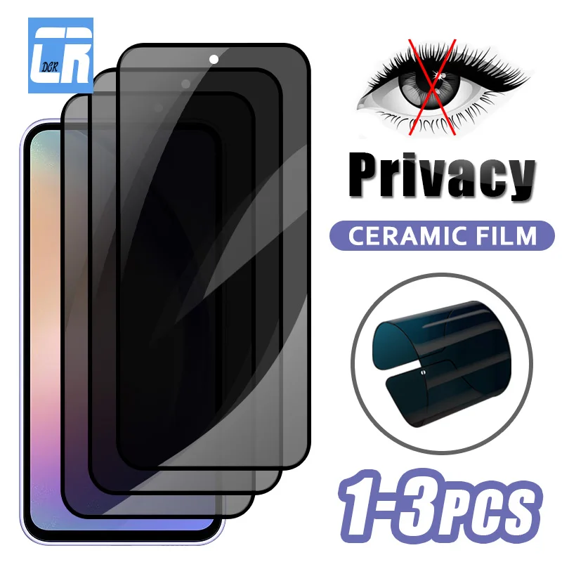 

Privacy Ceramic Soft Film For Samsung A54 A34 A24 A14 A13 A12 A23 A03S A04E M34 M54 M14 F34 F54 F14 Anti SPY Screen Protector