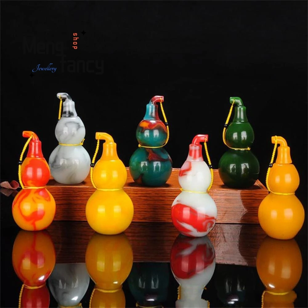 

Натуральный нефрит Хэтянь семицветная тыква Фу Лу Шоу ручные безделушки изысканные модные праздничные подарки талисманы бестселлеры ювелирные изделия