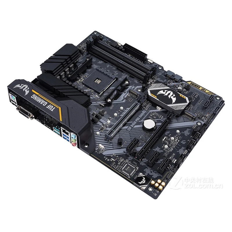 使用済みデスクトップマザーボード,amd b450 tuf B450-PRO,オリジナルプラグ,am4,ddr4,128gb,m.2,nvme,usb 3.0,sata3