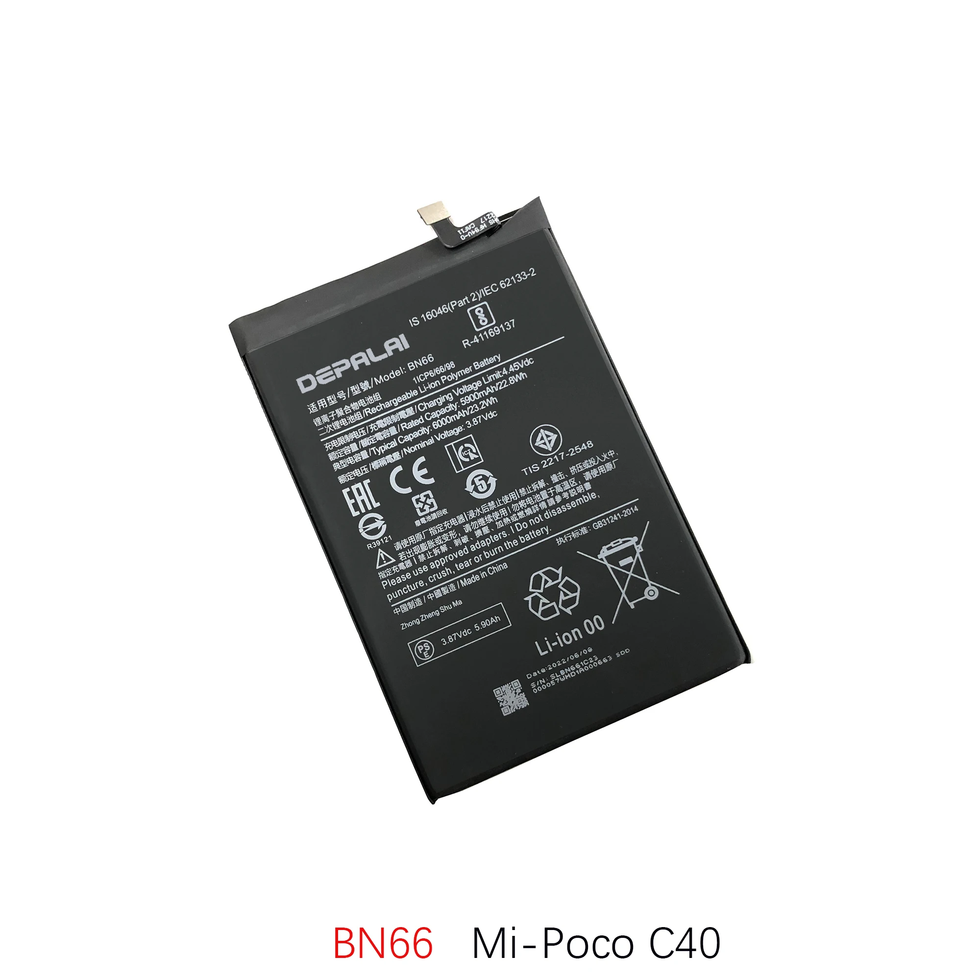 For Xiaomi Poco F1 PocoF3 K40Pro M3Pro F3GT X3Pro C40 Replacement Battery BM4E BM4Y BN5A BN5F BN57 BN61 BN66 Phone Batteries