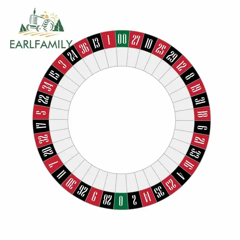 EARLFAMILY 13cm x 12.9cm For American Roulette Royalty Refrigerator Fine Decal Cartoon Car Stickers Campervan Custom Printing