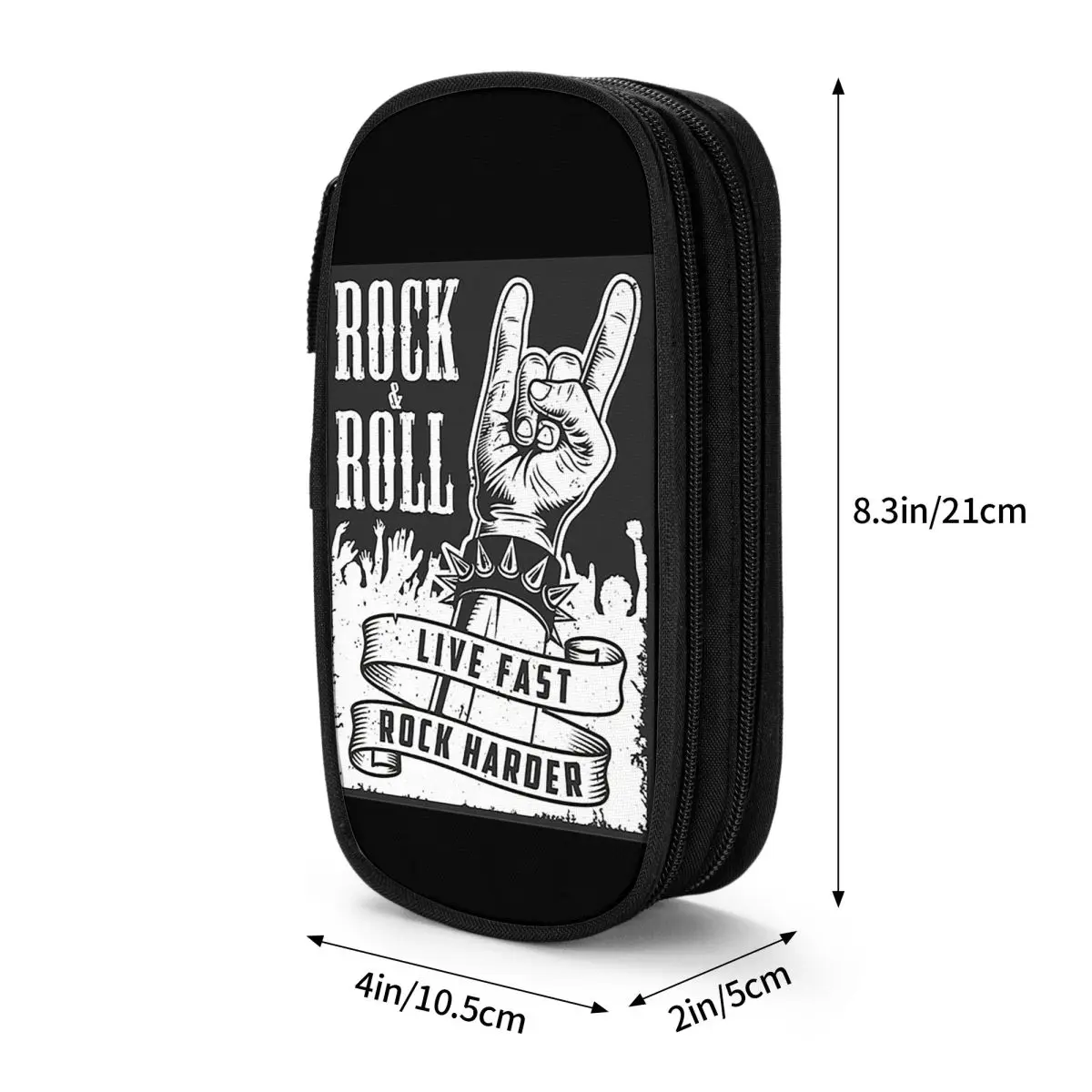 ロックスター スカル ロックンロール ペンケース 大容量収納 ペンバッグ ペンボックス ペンポーチ 男の子 女の子 文房具 学校 オフィス用