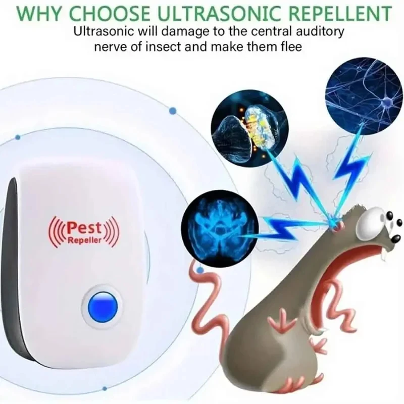 1PCS Electromagnetic Mosquito Anti Mouse Insect Repeller Rat Cockroach Household Pest Reject Repellent Electronic Ultrasonic