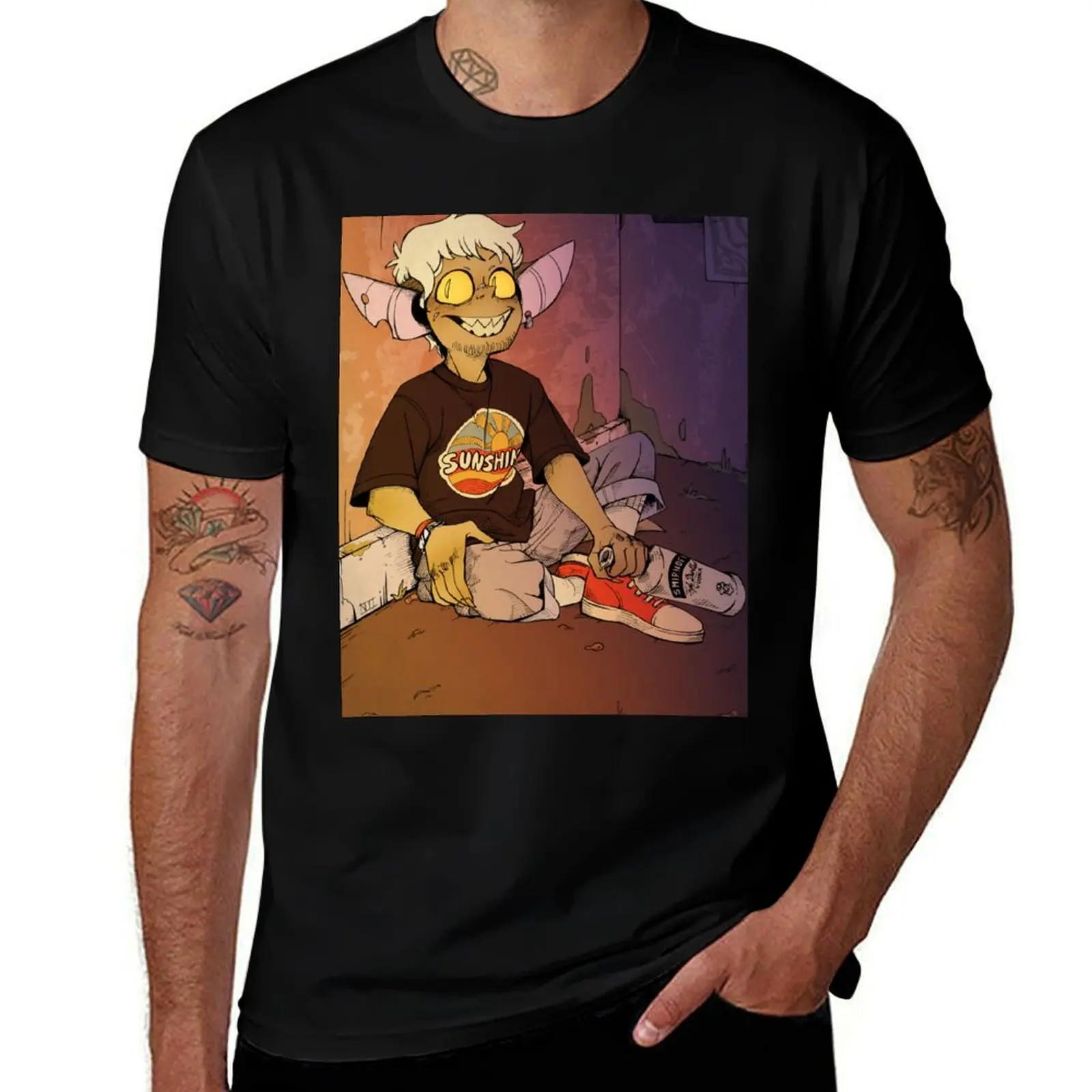 Malcom hanging out T-Shirt Simple Print Design T-Shirt