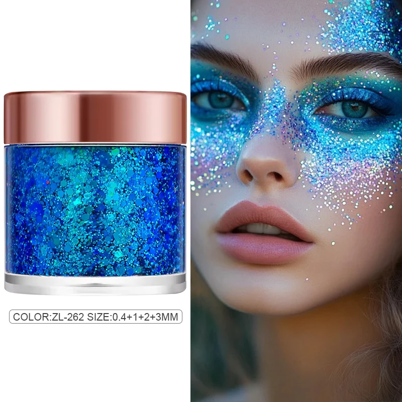 Kameleon Glitter Gel Pailletten voor Oog- en Lichaamshaar Make-up, Langdurige Shimmer Gezicht Make-up Decoraties voor DIY Kunst & Feestjes