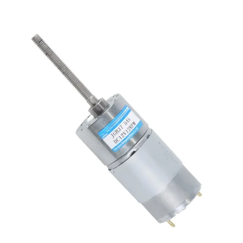 

Miniature DC geared motor JGB37-545-M6 screw shaft metal gear large torque 12v24v small motor