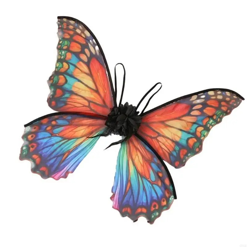 소녀를 위한 Q0KE 나비 날개 의상, 아이를 위한 할로윈 요정 날개 복장 최대 의상