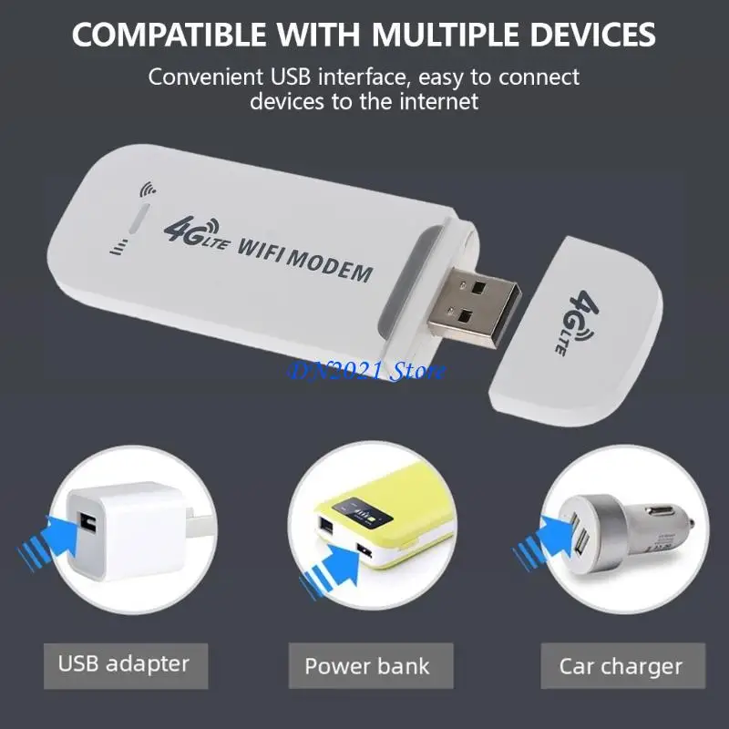 F3KE 4G LTE Wireless WiFi Router,USB Pocket WiFi Hotspot 150Mbps USB Modem Small Size