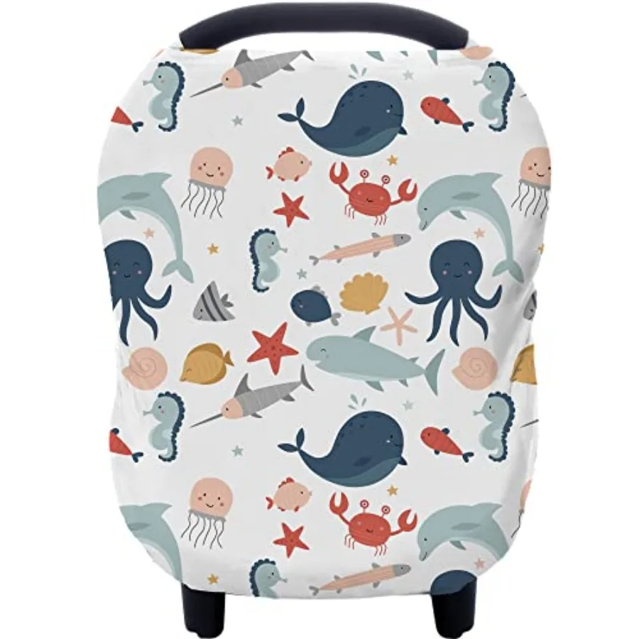 

Carseat Cover Boy and Girls - Multi-use Nursing Car Seat Canopy Cover for Breastfeeding, Infant Stroller Cover, High Chair Cove